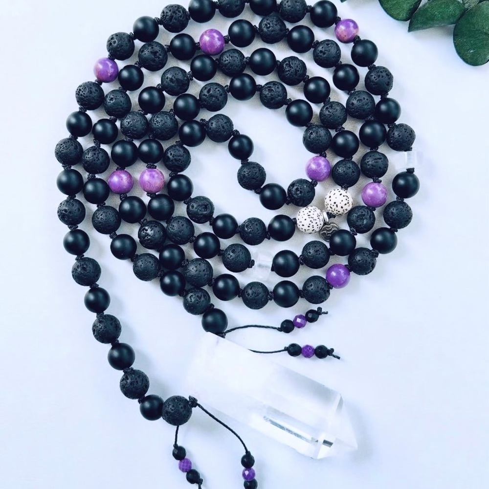 Natural Stone Mala Necklace